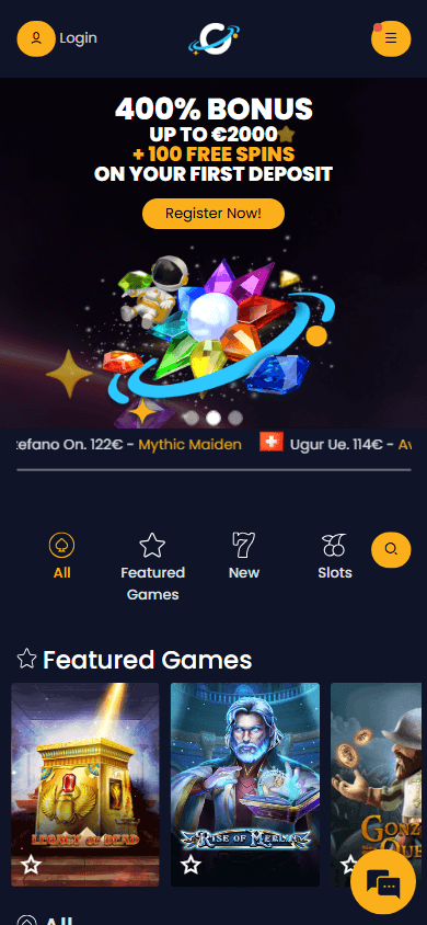 Galaxy Spins Casino Mobile screenshot